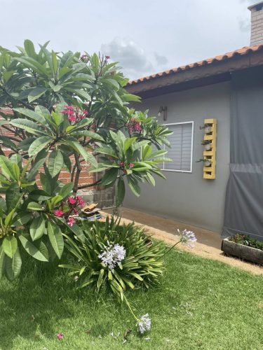 Área gramada da chácara à venda em Rio Claro/SP