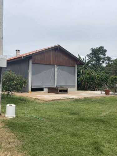 Pergolado em eucalipto tratado da chácara em Rio Claro/SP